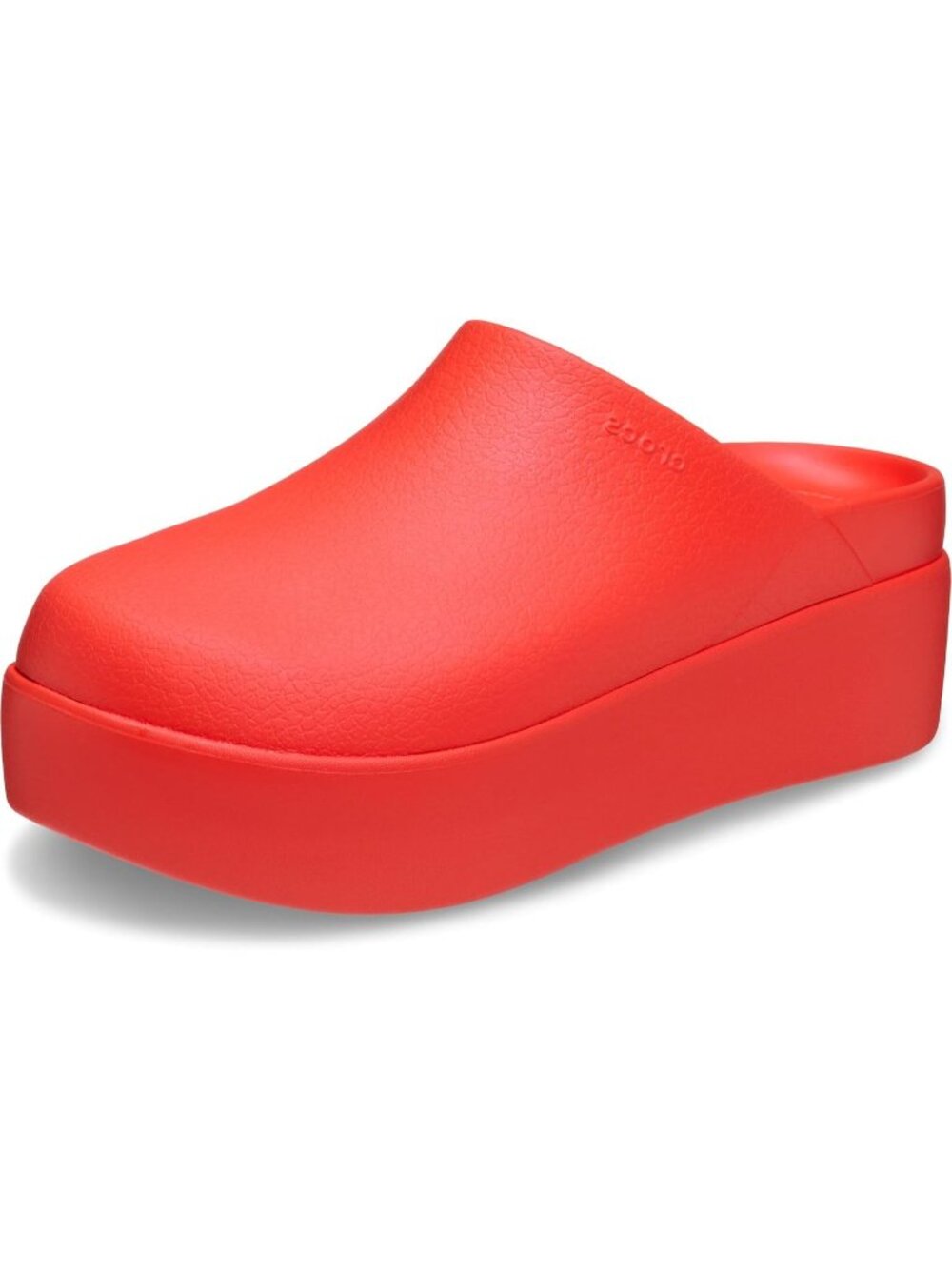 Women's Dark Red Imported Dylan Platform Clog Chunky Pull-On Mules Slides